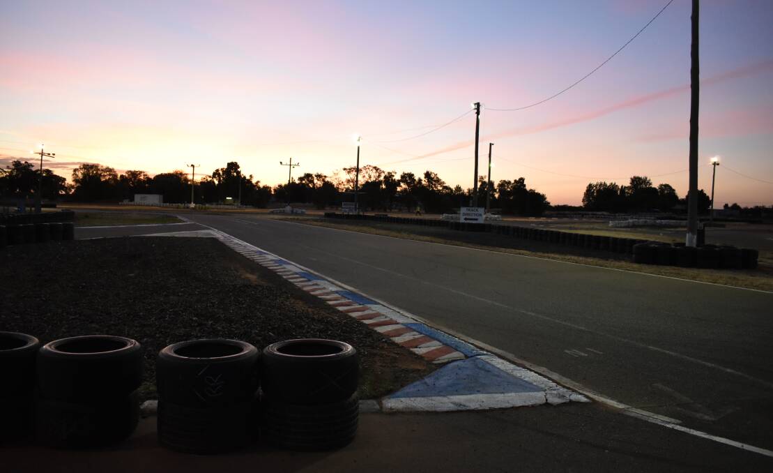 STUNNING SUNSET: The view from the racetrack at Griffith Kart Club. PHOTO: Shaun Paterson