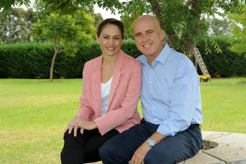 WINNER: Adrian Piccoli with his wife Sonia after being re-elected as Member for Murray on this day in 2015.