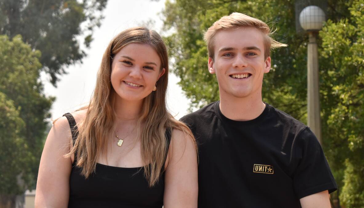 UNIVERSITY BOUND: Lucy Preston and Jesse Paton are excited to take on tertiary education. PHOTO: Shaun Paterson