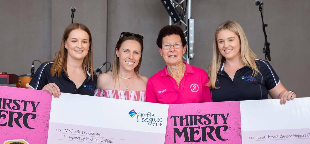 GOOD REASONS: Thirsty Merc helped raise much-needed funds for the McGrath Foundation and Griffith Breast Cancer Support Group. PHOTO: Andrew McLean Photography
