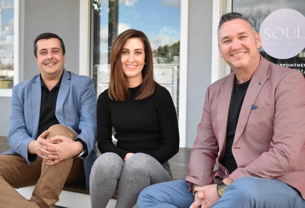 NEW ERA: Angelo Cirillo, Sarah Dall'Est and Nathan Thomas from Soul Property Agents in Griffith. PHOTO: Shaun Paterson