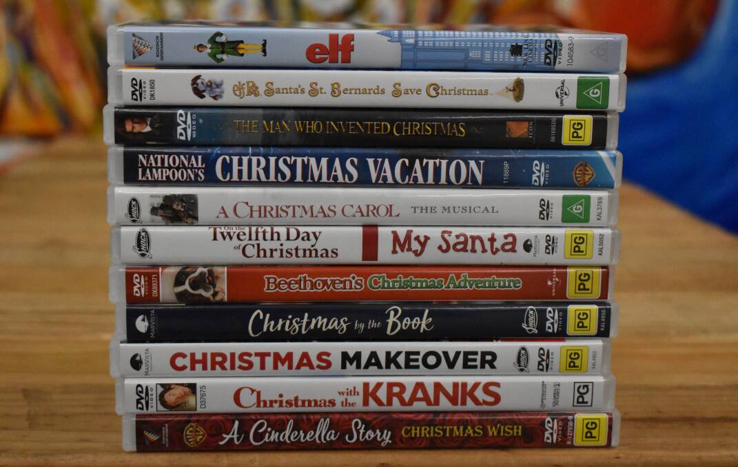 WIDE SELECTION: These are the films that will be shown during '12 Days of Christmas Movies' at Griffith City Library.