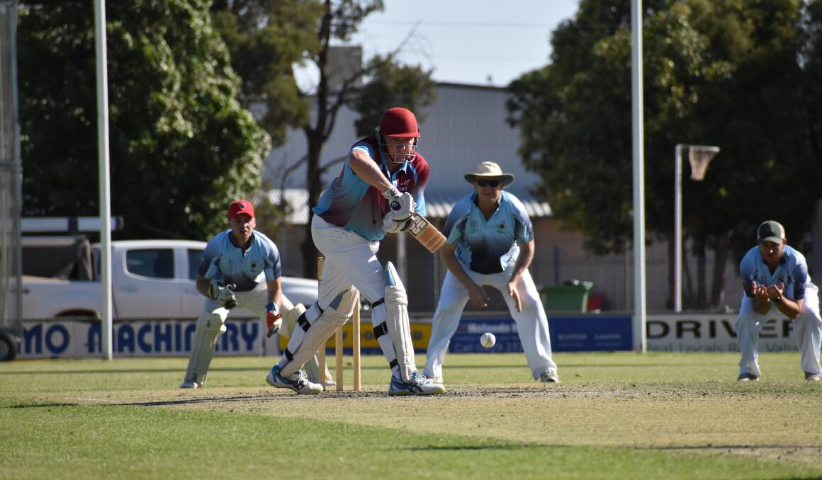 ON FORM: Brad Hornery batting for Hanwood against Diggers. PHOTO: Shaun Paterson