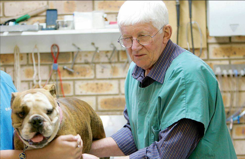 CARER: Veterinarian David Harding receieved the prestigious Order of Australia Medal on this day in 2010.