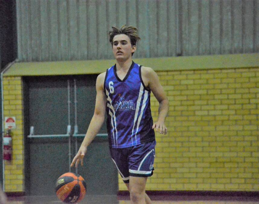 COMPOSED: Griffith Demons' Isaac Testoni was hitting three pointers for fun over the weekend. PHOTO: Liam Warren