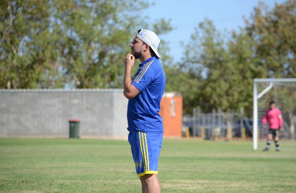 Coach for Yoogali FC, Ross Marando. PHOTO: Liam Warren