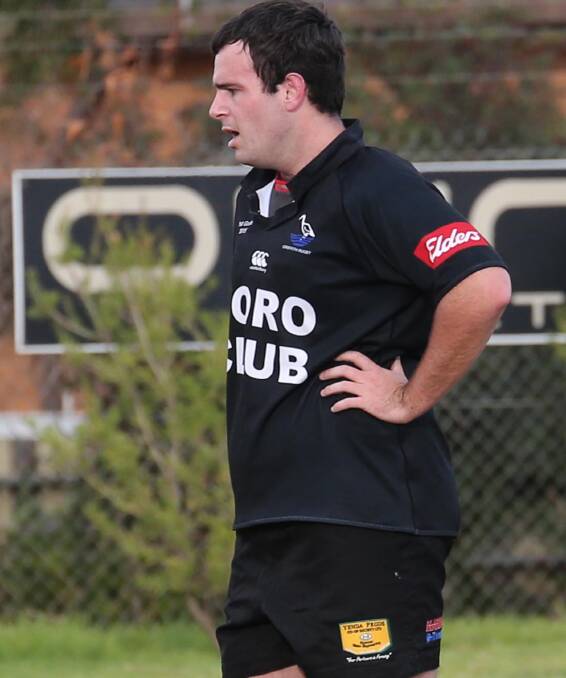 INJURED: Griffith Blacks co-coach Nick Gleeson is set to miss Saturday's clash against Hay with a shoulder problem. Picture: Anthony Stipo