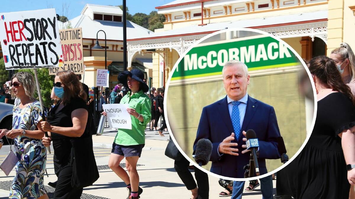 TOO BUSY: Michael McCormack has defended his decision not to meet women's justice marchers in Canberra.