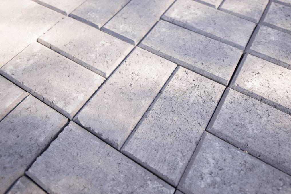 To achieve a Basket Weave pattern, simply lay two pavers the same way each time, swapping in direction every “set” of two pavers and repeat. Photos: Adbri