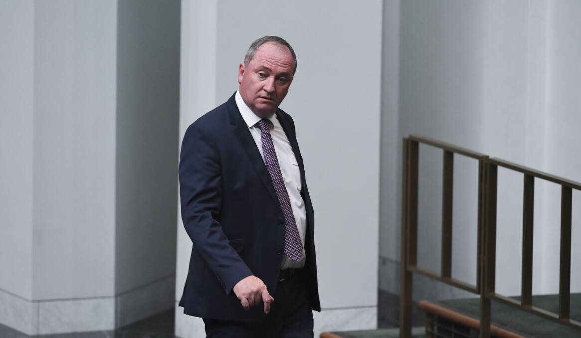 Nationals MP Barnaby Joyce has admitted he was wrong to suggest an Indigenous Voice could become a "third chamber" of Parliament. Picture: Lukas Coch/AAP Image