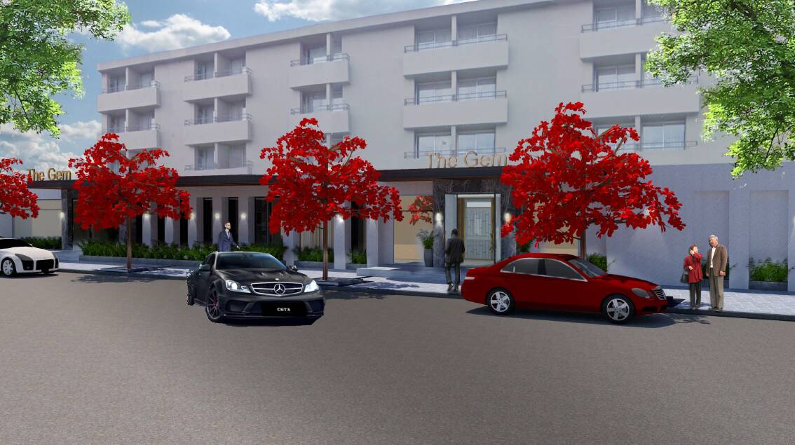 A concept picture of the proposed front scape of the Gem Hotel on Banna Avenue. Photo: Supplied.
