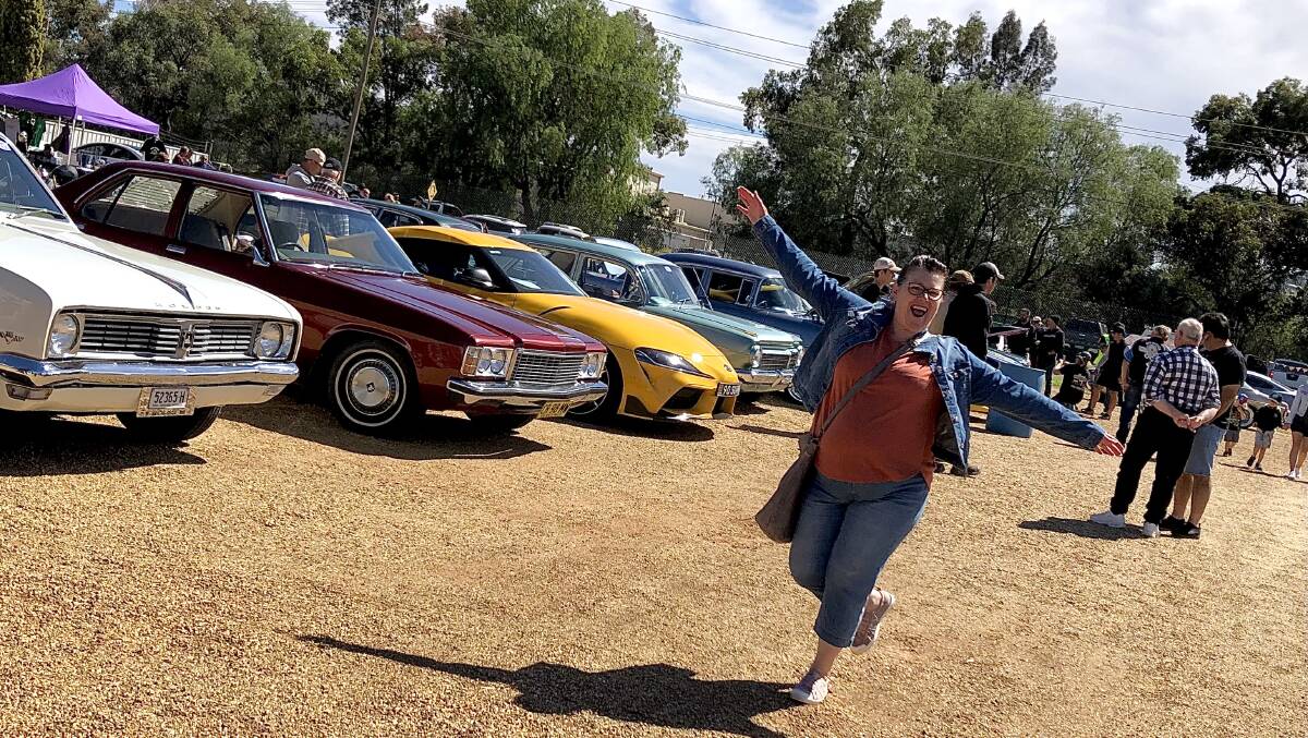 BACK IN ACTION: There was a positive mood at the first Coffee and Cars event held in Griffith in over a year. Photo: Supplied. 