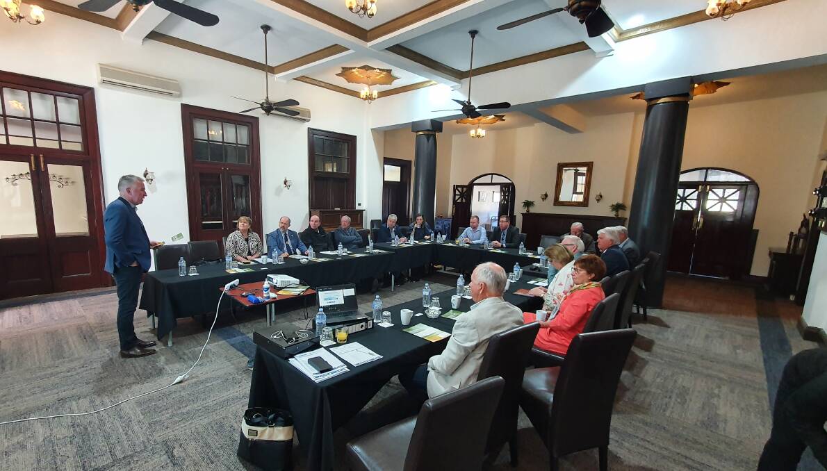Troy Grant met with members from the Riverina and Murray Joint Organisation (RAMJO) during his visit to the region. PHOTO: Supplied.