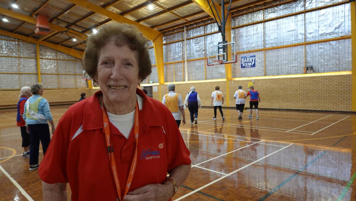 LIFEBALL: Val Power says it was great to welcome lifeball teams from nearby towns to Griffith for the annual Friendship Day. Photo: Monty Jacka.