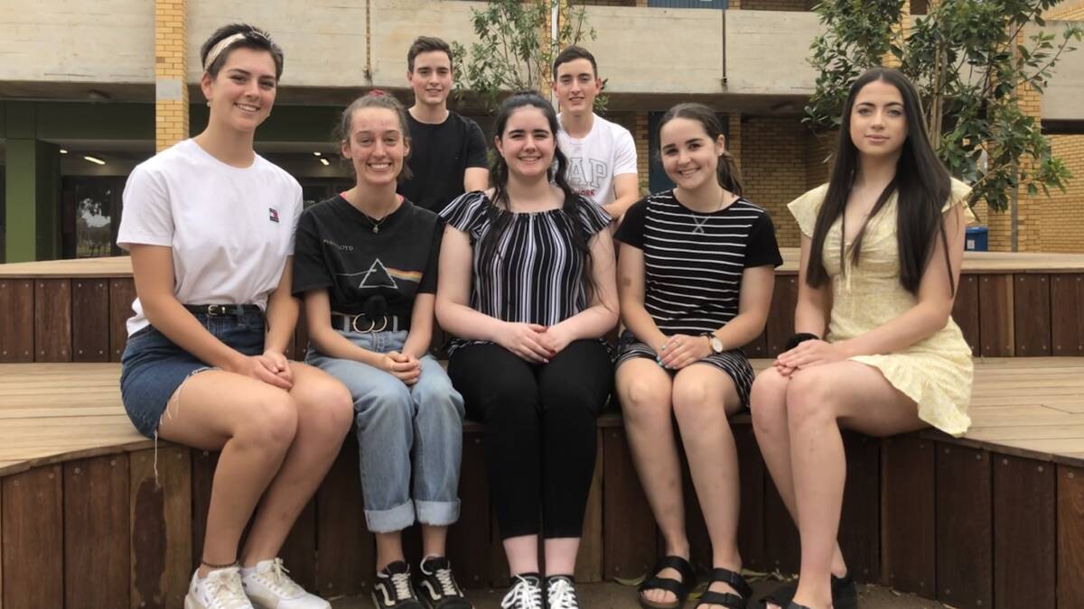 BEST AND BRIGHTEST: Some of the top students from both Murrumbidgee Regional High School sites, including Rebecca Groat, Tahlia Fabris, Sophie Torresan, Sophie Mitchell, and Isabel Salvestro-Chukuipiondo. As well as twin brothers Angus and Hamish Gunn. PHOTO: Monty Jacka