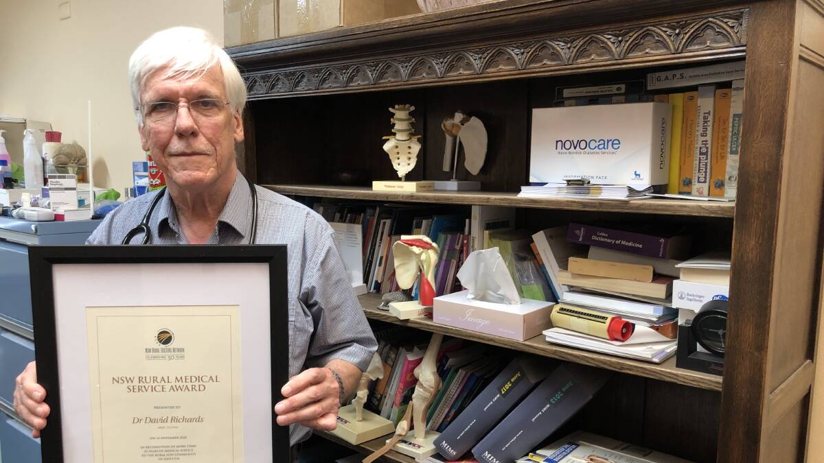 COMMITMENT: Dr David Richards was honoured with a NSW Rural Medical Service Award, for his long-standing dedication to serving Griffith residents. PHOTO: Monty Jacka