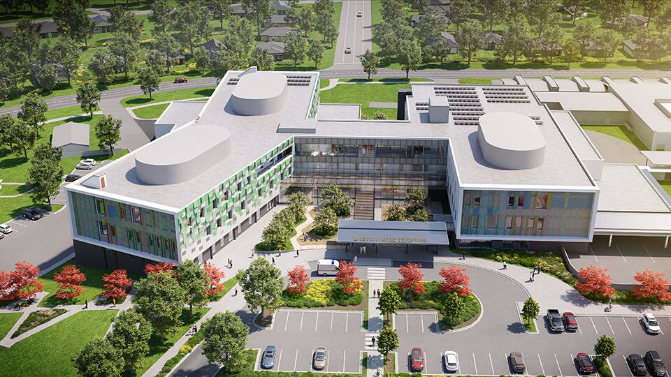 UPGRADE: The concept design of the $250 million redevelopment to Griffith Base Hospital, expected to finish in 2025. PHOTO: Contributed