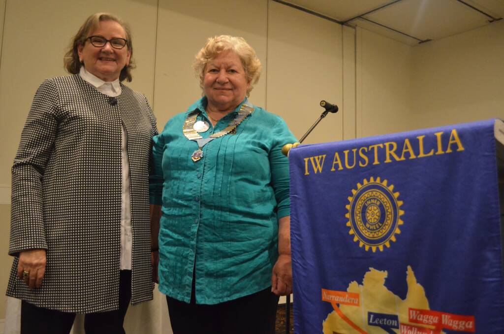PASSING IT ON: Joy Norrie handed over the Inner Wheel district chaiman role to Carmel La Rocca at a changeover luncheon over the weekend. PHOTO: Monty Jacka