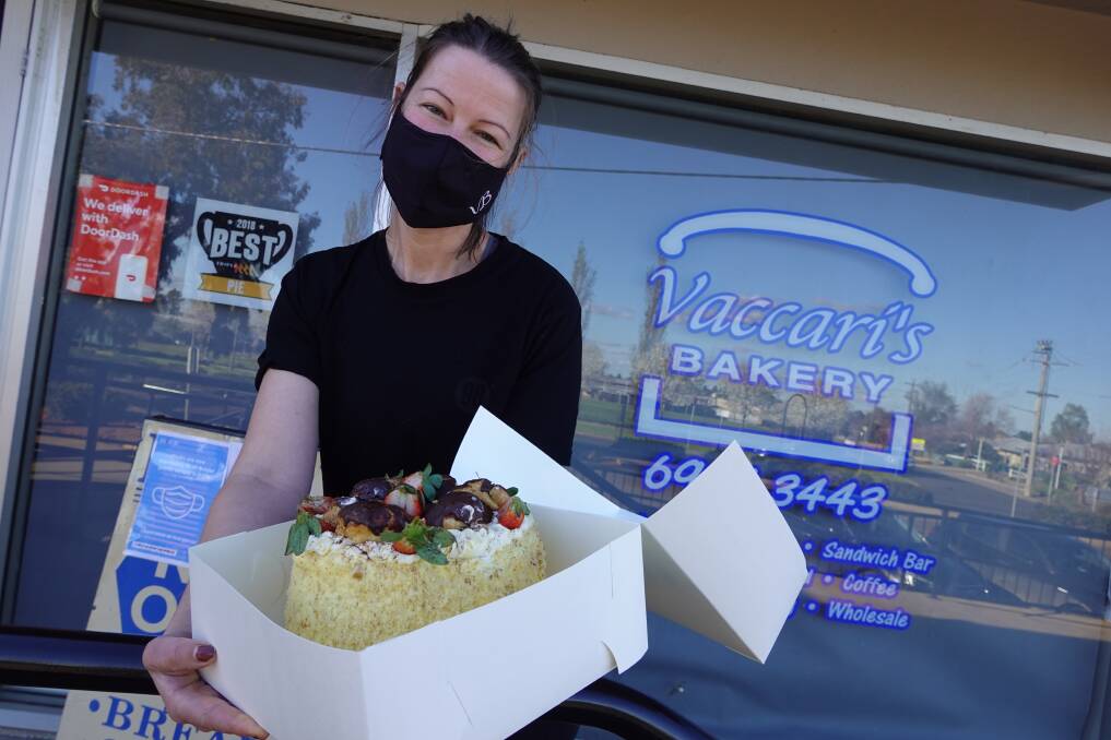 LOCALLY OWNED: Erin Vaccari said the lockdown has seen Vaccari's Bakery go from selling 40 cakes a weekend to less than ten. PHOTO: Monty Jacka