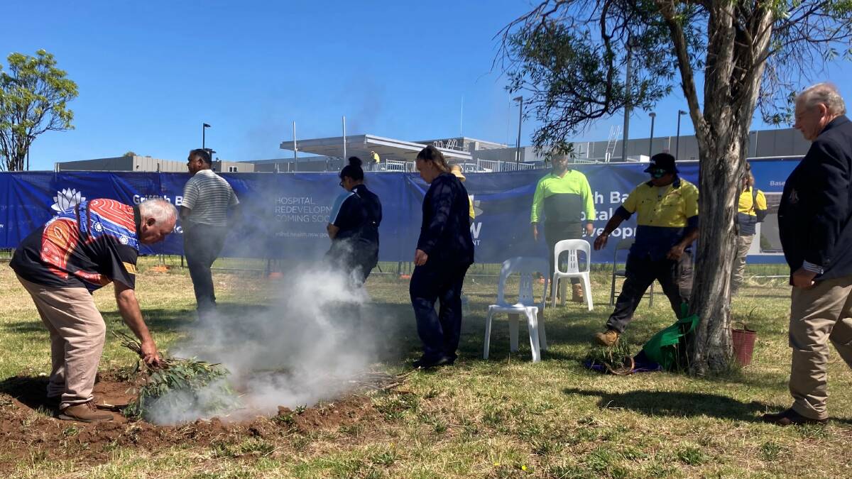 REMEMBERING: Uncle James Williams Senior conducted the smoking ceremony. PHOTO: Supplied