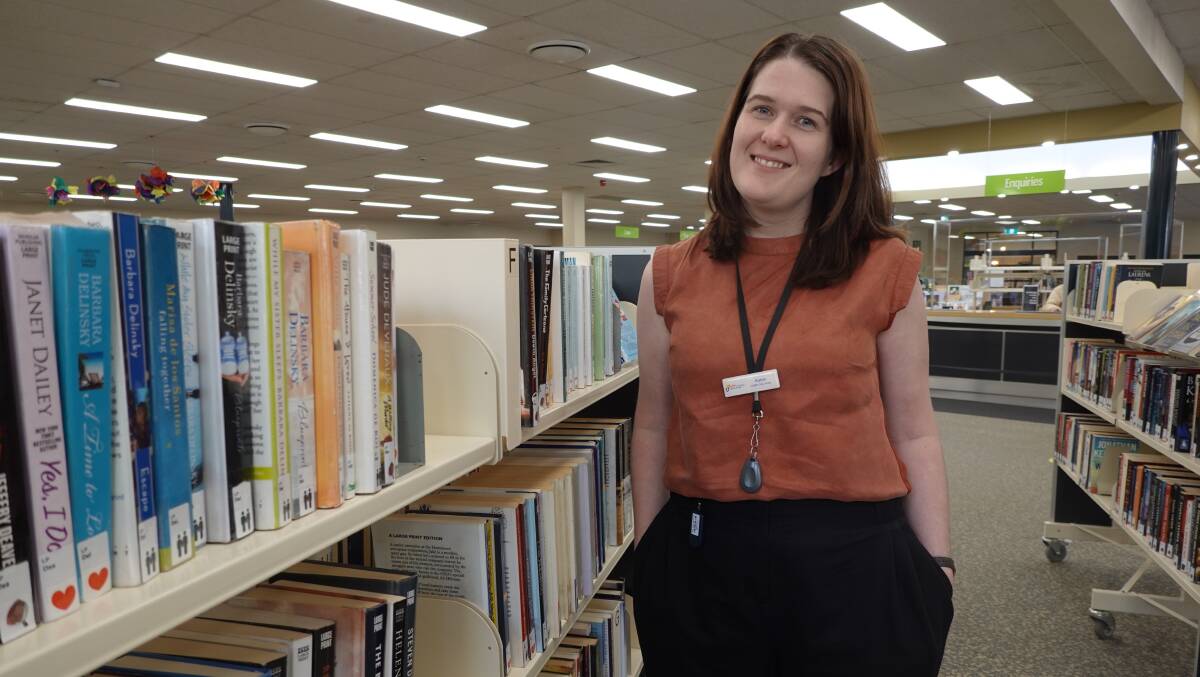 PREPARED: Library manager Karen Tagliapietra says she is ready for what will undoubtedly be a busy week. Photo: Monty Jacka