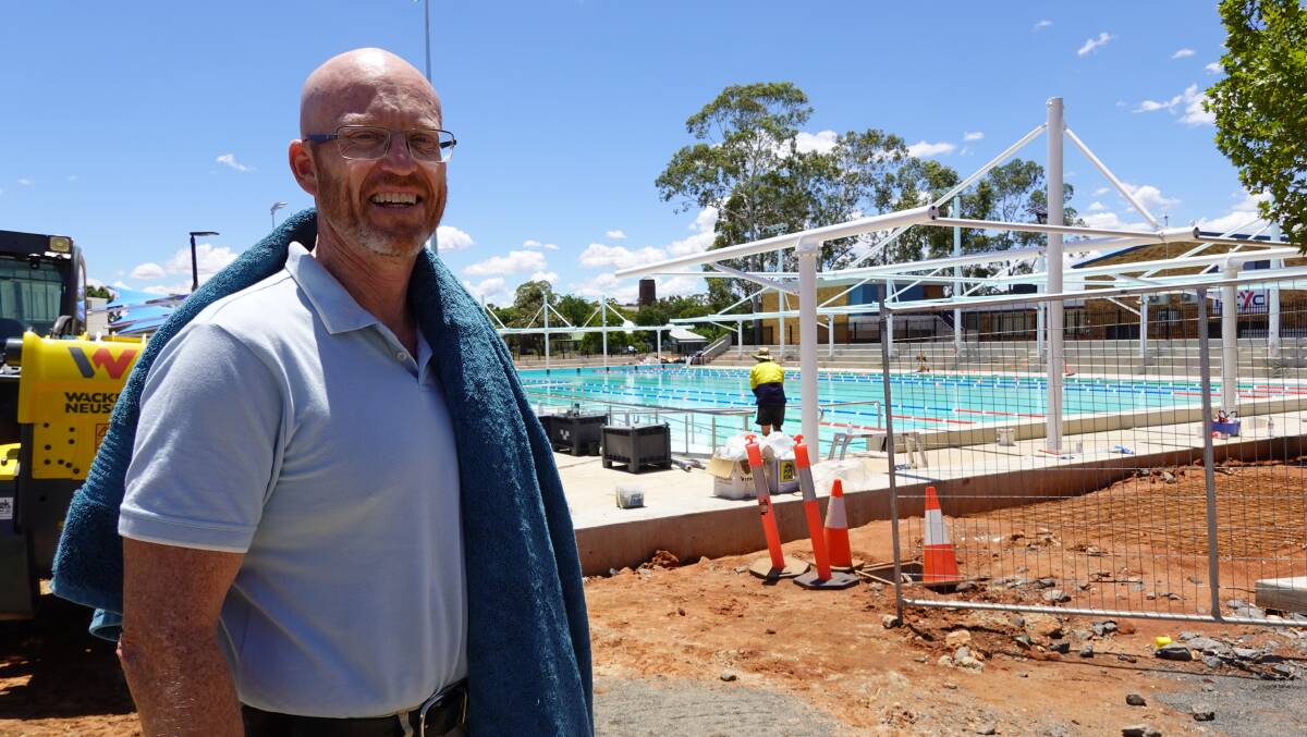 SOON: Griffith Swimming Club life member Craig Tilston eagerly awaits February 14, when the new 50 metre pool will finally be open to the public. PHOTO: Monty Jacka