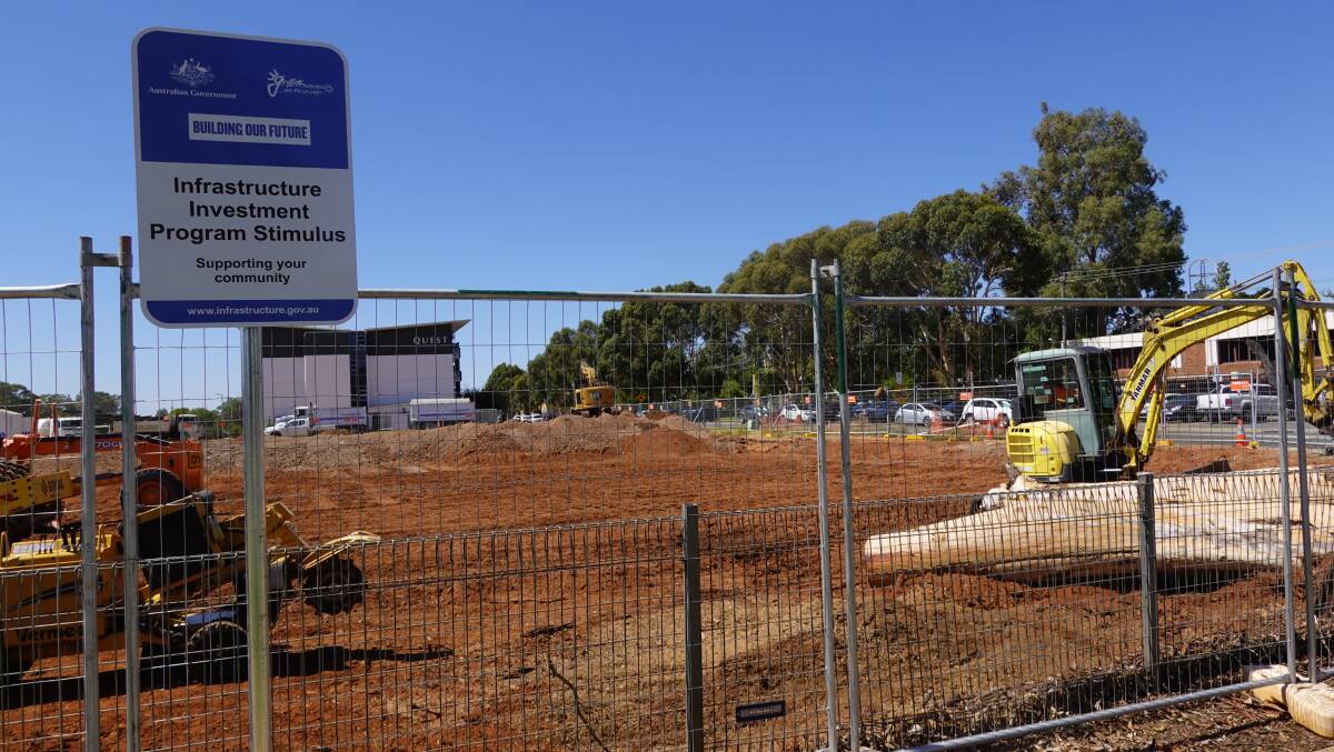 UNDERWAY: Work has begun on the new 49 space carpark in Griffith's CBD. Photo: Monty Jacka