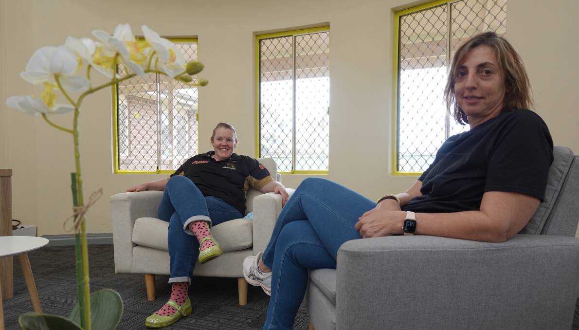 HERE TO HELP: Safe Haven peer support workers Georgie Maples and Karen Snaidero will be on hand to chat with any residents who visit the mental health hub. PHOTO: Monty Jacka