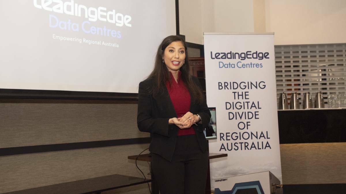 LEDC's Lauren Ryder during an information session in Tamworth last year. Photo: File.