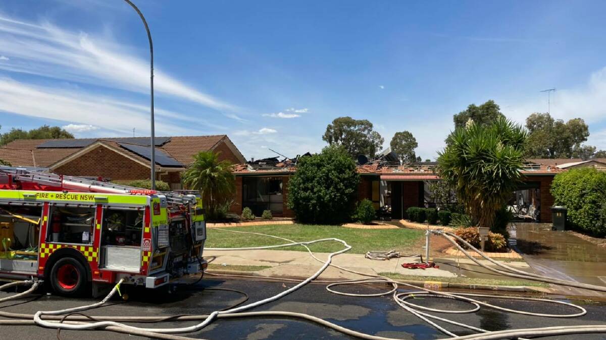 NSW Fire and Rescue Senior Instructor Anthony Hatch said the house suffered 'significant damage'. PHOTO: Yenda NSW Fire and Rescue
