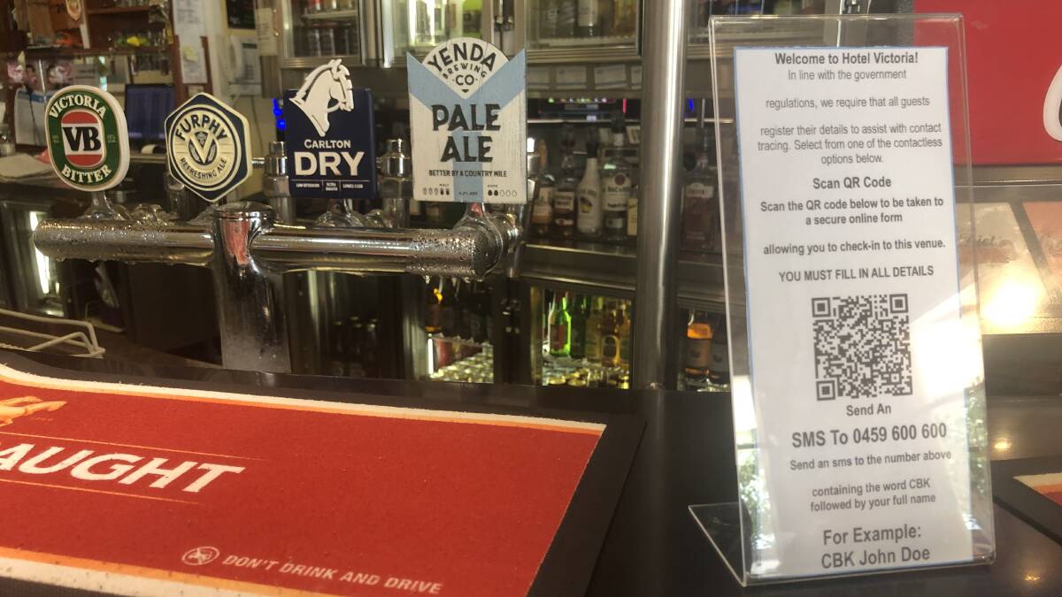 Bar staff at Hotel Victoria said they receive abuse "multiple times a day" for enforcing the QR code sign-in. PHOTO: Monty Jacka