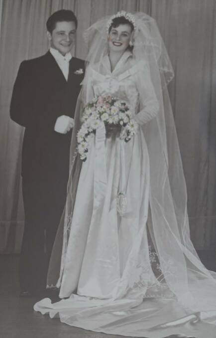 JUST THE BEGINNING: Bruno and Joy Plos on their wedding day in 1951. PHOTO: Supplied.
