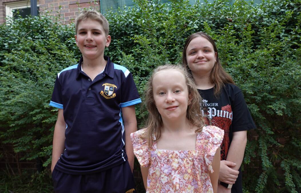 AWARENESS: Alex Nascimben, 12, Stella McMillan, 9, and Faith Carter, 12, all suffer from neurofibromatosis, a relatively common yet often forgotten genetic disorder. Picture: Monty Jacka.