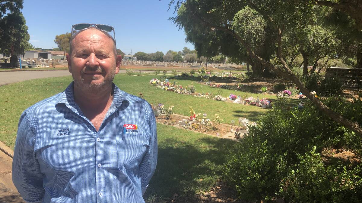 EXPANSION: Deputy Mayor Simon Croce at Griffith Cemetery. PHOTO: Monty Jacka