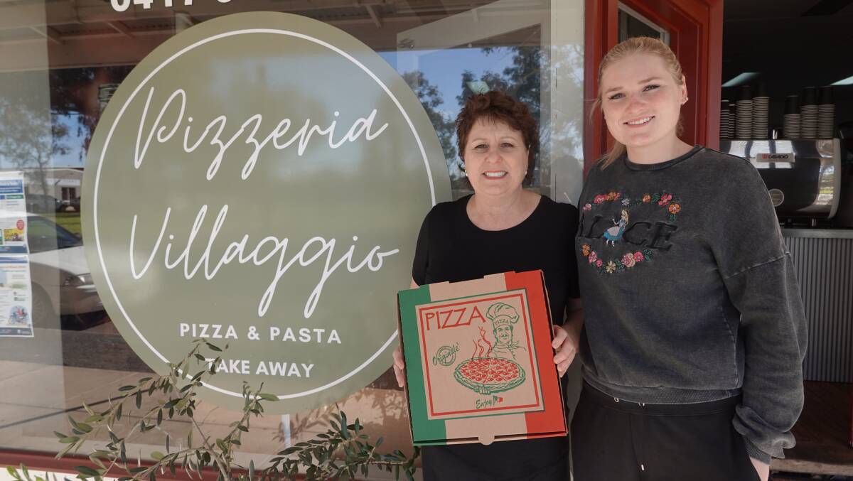 POPULAR SPOT: Jude and Bella Hannon say they 'can't believe' the amount of support Pizzeria Villaggio has had since re-opening in Yenda. PHOTO: Monty Jacka