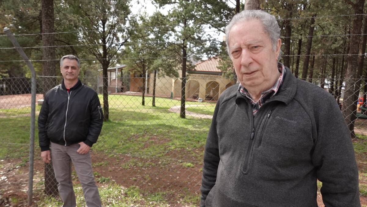 DISAPPOINTED: Nigel Ippoliti and Roy Catanzariti had been hoping the homemade salami competition would help fill the hole from the Salami Festival, which was called off earlier this year. PHOTO: Monty Jacka