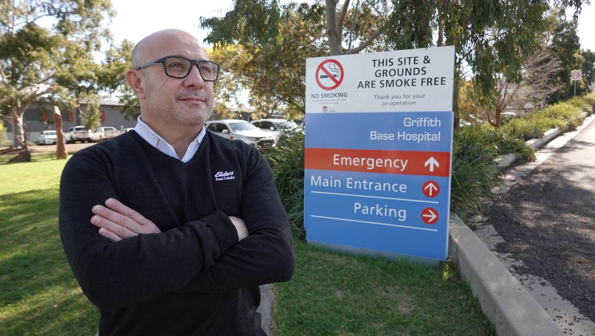 LESS TRANSFERS: Brendan Catanzariti said Griffith Base Hospital not offering dedicated orthopaedic or mental health care is unacceptable. PHOTO: Monty Jacka