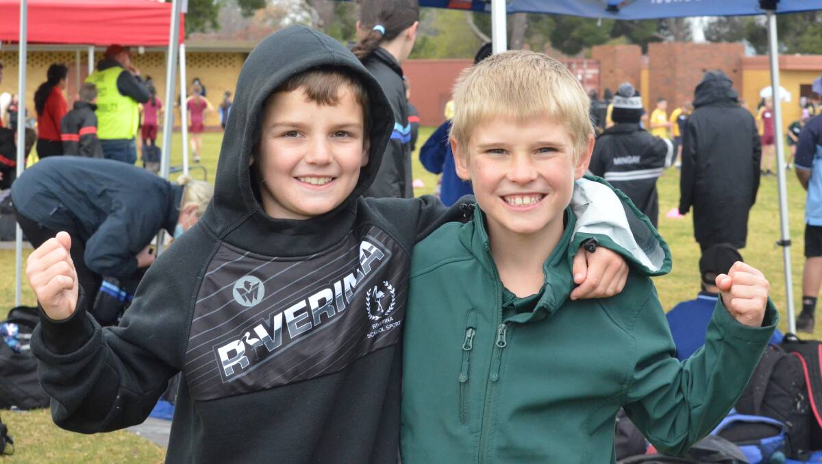 Coleambally Central School students Brock Shields and Lachlan Hardy. PHOTO: Monty Jacka