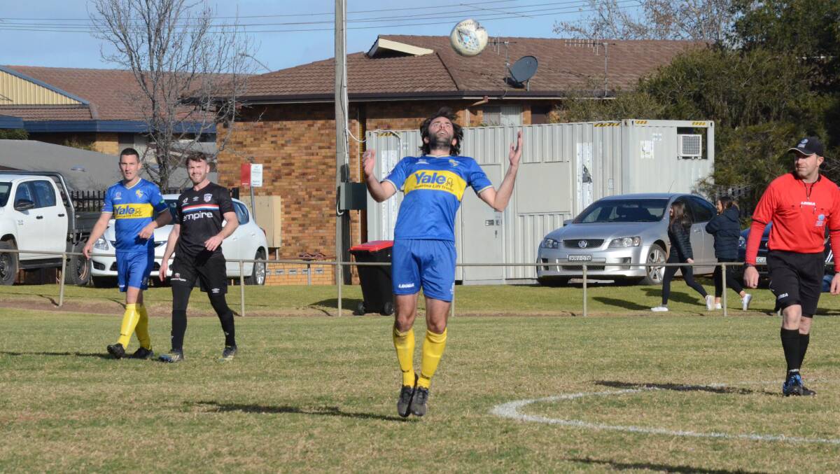 PLUCKED: Yoogali SC's Andrew Vitucci scored from the spot to secure his side's only goal as they drew 1-1 with the O'Connor Knights on Sunday. PHOTO: Monty Jacka