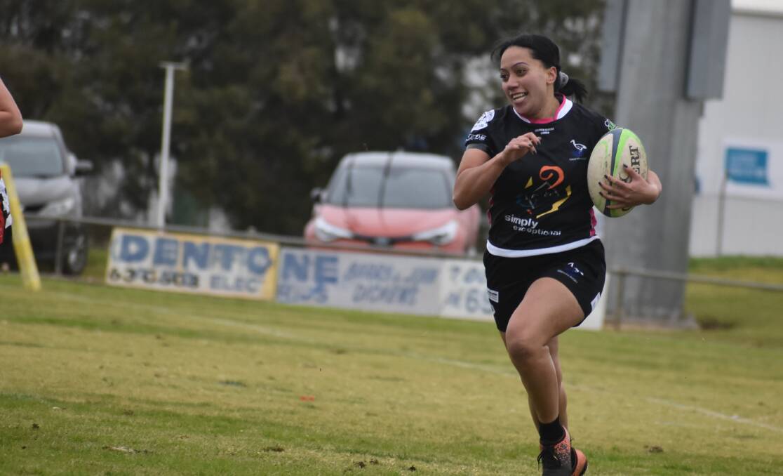 FOCUS: Amelia Lolotonga and the rest of the Griffith Blacks women's side will be determined to get back on track after a shock loss to Wagga City last weekend. PHOTO: Liam Warren
