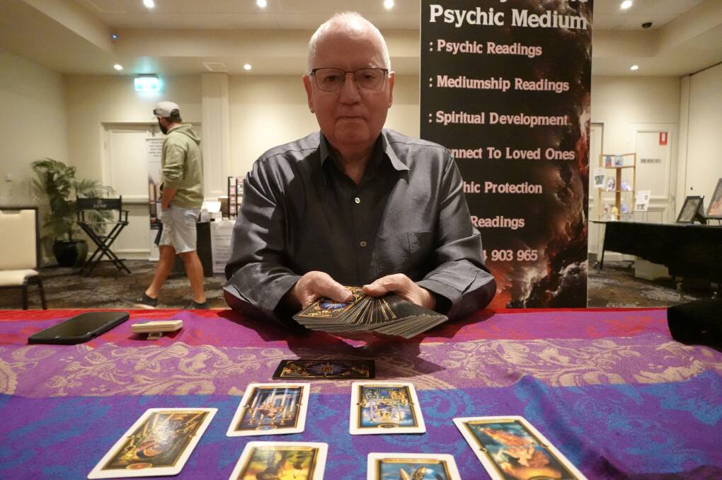 MYSTIC: Psychic medium Jeremy White was offering Griffith residents a glimpse into their murky futures. PHOTO: Monty Jacka