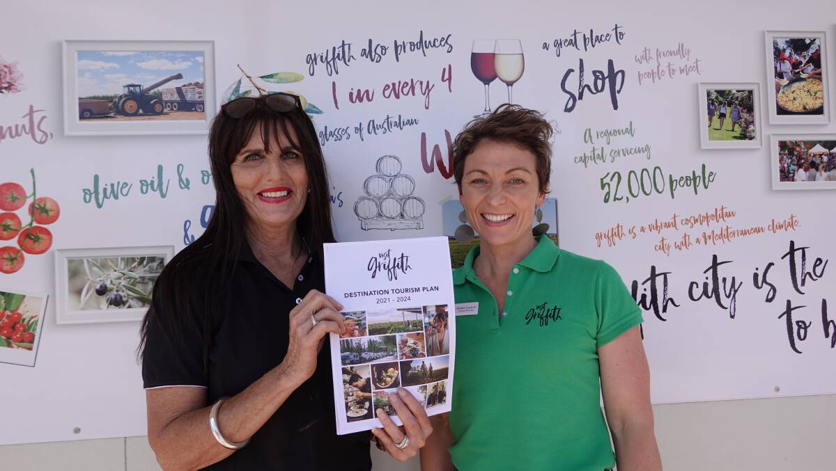 UNTAPPED POTENTIAL: Tourism and Events committee chairperson Christine Stead and Griffith Tourism manager Mirella Guidolin were both delighted to release the new tourism plan. Picture: Monty Jacka