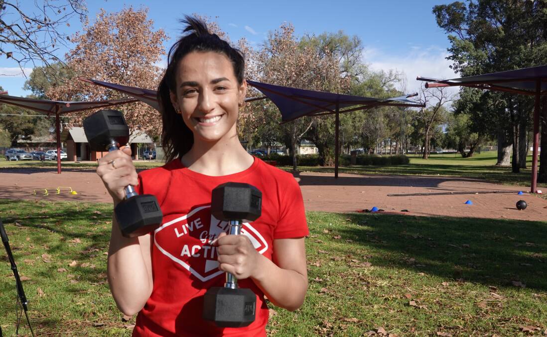 HEALTHY: Griffith trainer Nikita Gatti said the Live Life Get Active sessions in City Park have gotten off to an 'amazing' start. PHOTO: Monty Jacka