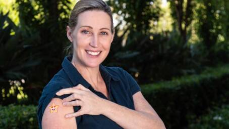 Leading the way: Dr Jana Pittman booked in for her flu jab, and is encouraging others to do the same before winter this year. Picture: contributed.