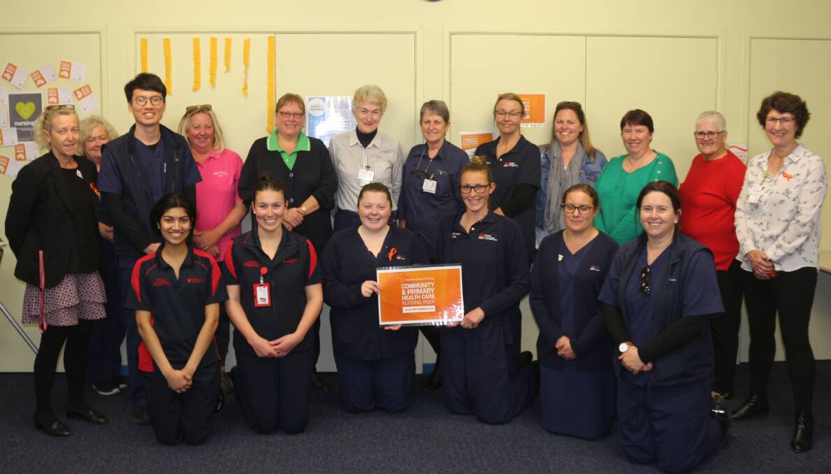 NURSING THE COMMUNITY: Members of the Griffith community care network get together to acknowledge the work of community and primary health care nurses as part of Community and Primary Health Care Nursing Week. PHOTO: Calhan Behrendt