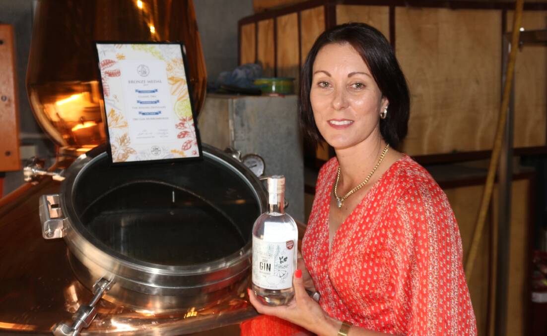 DISTILLING PRAISE: Aisling Distillery Gincrafter Michelle Burns said the local and national recognition of her Dry Gin Murrumbidgee has helped boost confidence in the mixture. PHOTO: Calhan Behrendt