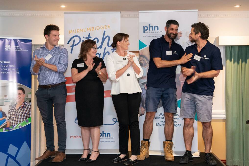 PITCHED A WINNER: Representatives from the three successful pitches at the 2019 MPHN Pitch Night celebrate receiving funding. PHOTO: Supplied