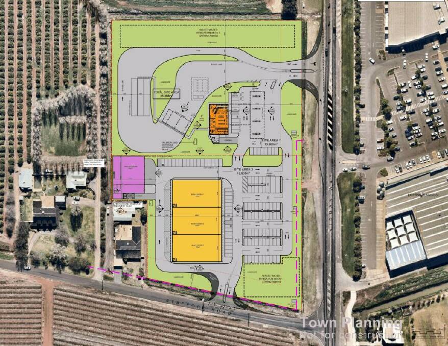 PROPOSED: The proposed service station and retail premises site along Kidman Way. PHOTO: Griffith City Council documents