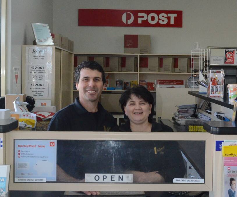CRACKING THE TON: Beelbangera General Store and Post Office owners Sam and Maree Vasta encourage everyone to join the post office's centenary celebrations on Saturday. PHOTO: Calhan Behrendt