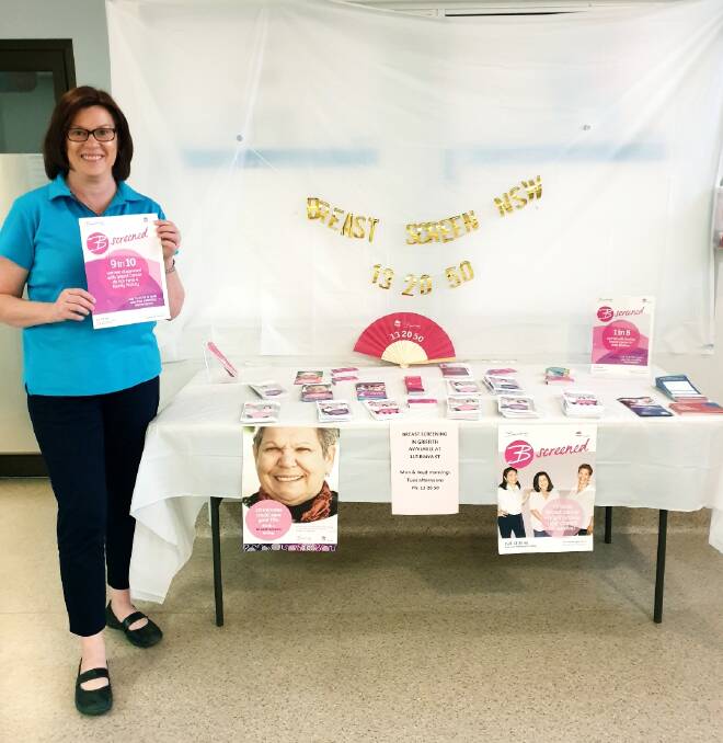 SCREENING FOR AWARENESS: Griffith Local Health Advisory Committee chairwoman Margaret King is hoping to raise awareness of breast cancer screening and detection during Breast Cancer Awareness Month. PHOTO: Supplied